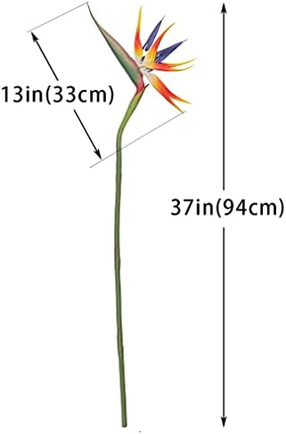 Duyone Artificial Flowers Bird of Paradise 37 Inch 2Pcs