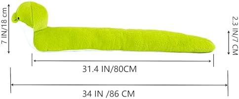 34 Inch Heavy Duty Green Snake Draft Stopper for Door Window