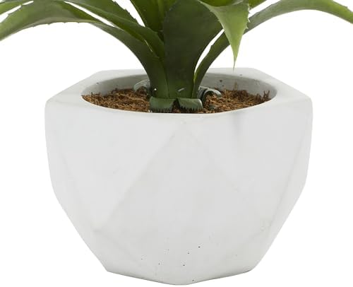 Deco 79 Artificial Agave Plant with White Ceramic Pot