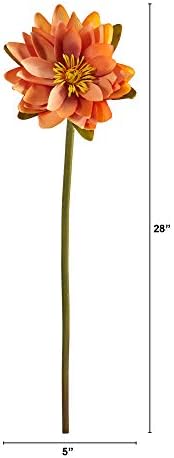 Nearly Natural 28in Lotus Artificial Flower Set of 4