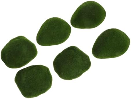 6pcs Covered Moss Decor for Indoor Greenery