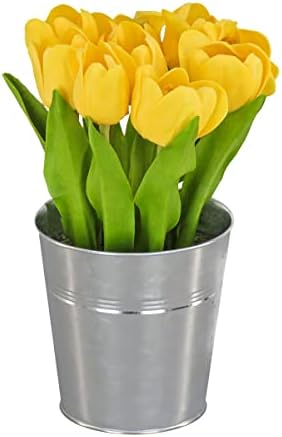 National Tree Company Artificial Tulip Bouquet Yellow 9 Inches