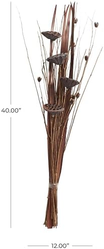 Deco 79 Dried Lotus Flower Decor