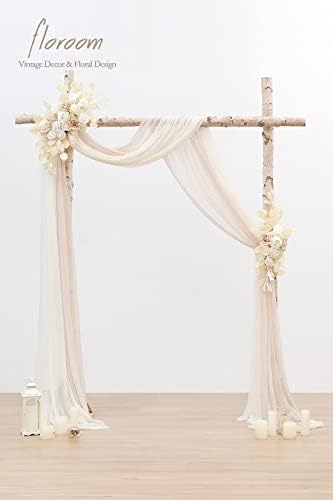 Floroom Arch Flowers with Drapes Kit Pack of 4