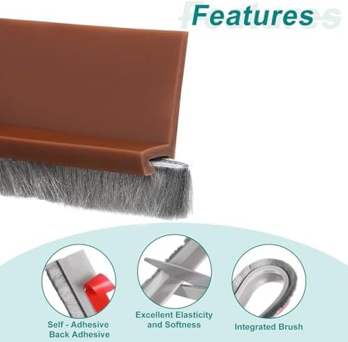 UXCELL Door Sweep 2 x 40 Draft Stopper for Doors