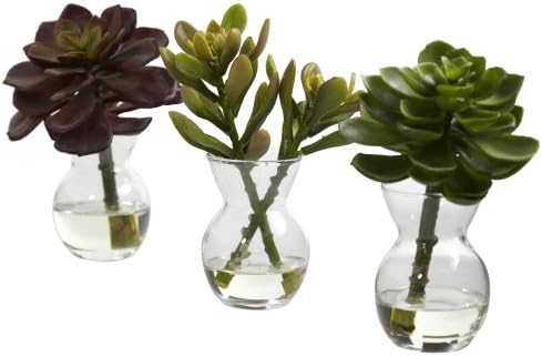 Nearly Natural Succulent Arrangements Set of 3
