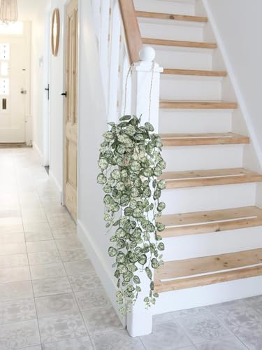 Briful 3 Pack Faux Hanging String of Hearts Plant
