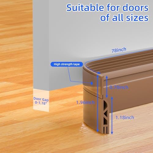 Under Door Draft Stopper with Noise Muffling