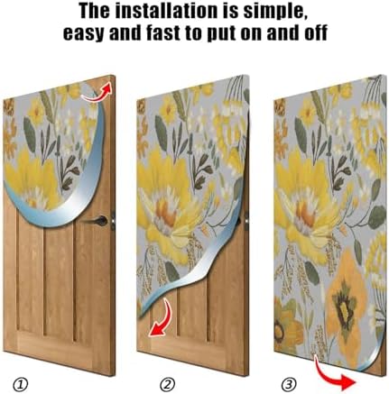 Susiyo Yellow Wildflowers Daisies Halloween Door Cover