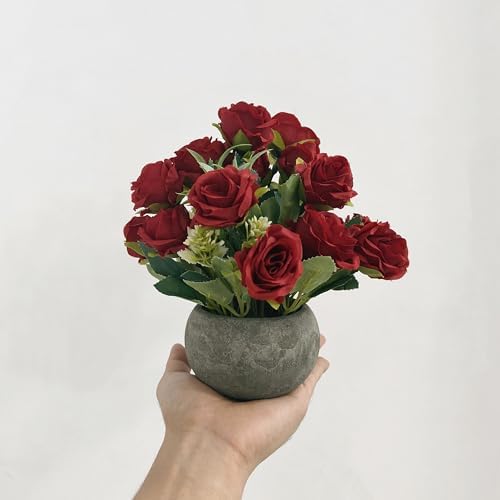 NOMITY Artificial Flower Mini Potted Plant Set
