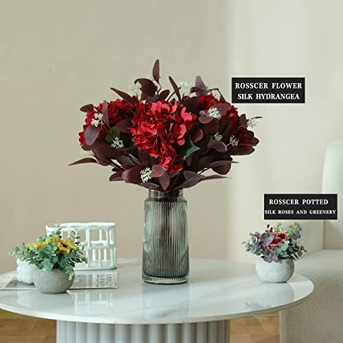 Rosscer 12Pcs Artificial Eucalyptus Stems with Berries