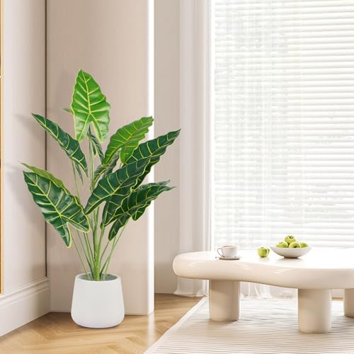 MelorcaGuilla 2PCS 30 Inch Fake Taro Plants