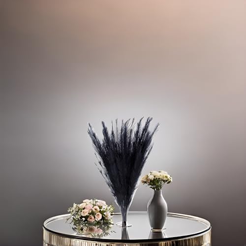 UiiziC Faux Pampas Grass 8 PCS 30 Inch Black