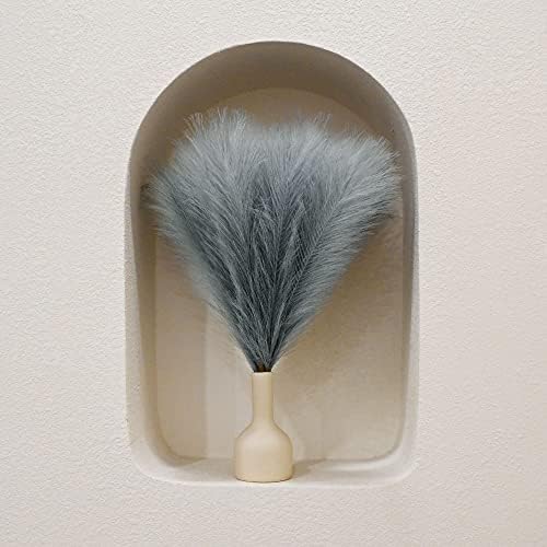 6 PCS Faux Pampas Grass Arrangement Grey 1