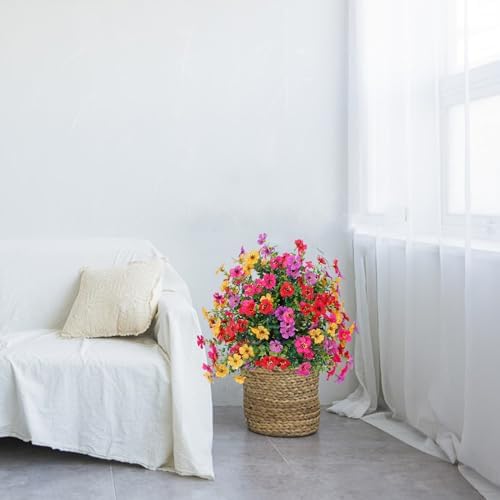 Artificial Violets with Ground Spikes 22 Inch 2pcs