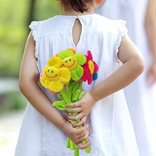 KWAGOCAR 8 Pack Artificial Plush Flowers Curtain Tiebacks
