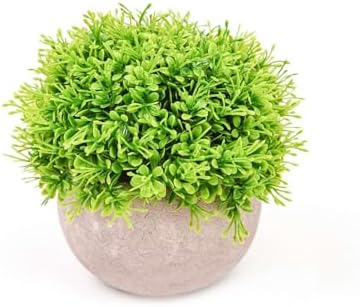 Efavormart 2 Pack Potted Artificial Boxwood Topiary in Gray Planter Pots