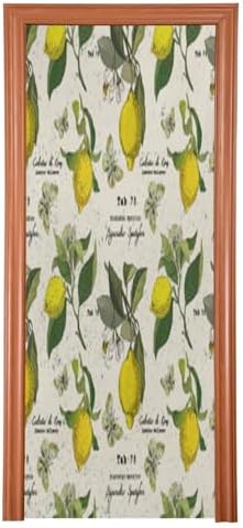 Susiyo Flower Leaves Lemon Halloween Door Cover