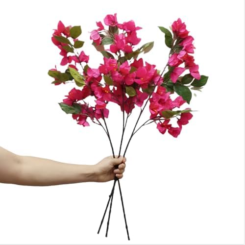 3 Piece Bougainvillea Artificial Flowers with Stems Magenta