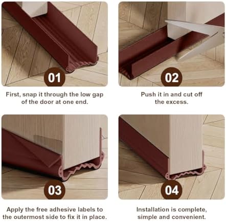 Door Bottom Seal Wind Noise Barrier 38 Inch Adjustable