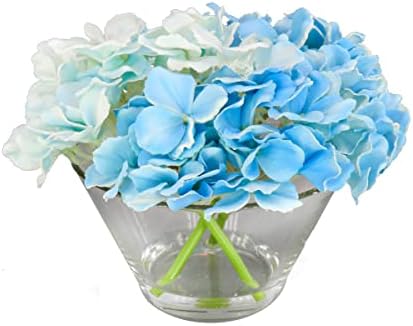 National Tree Company Artificial Flower Bouquet Blue 8 Inches