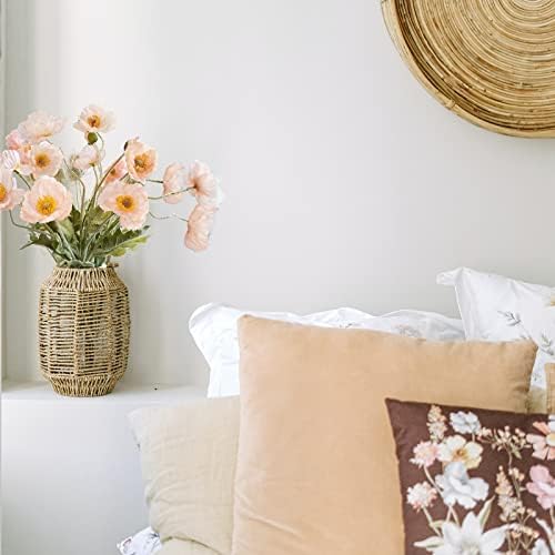 Kainonnan Artificial Poppy Flowers 5Pcs Set Champagne