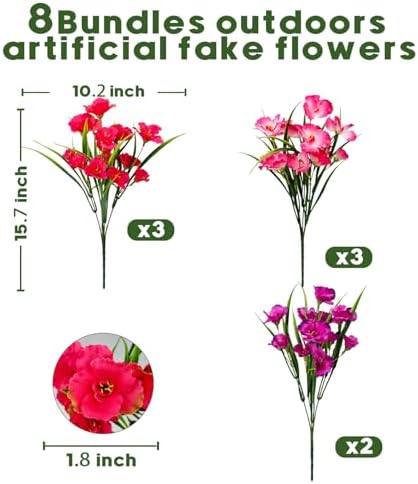Artificial Flowers for Outdoor Front Porch Decor