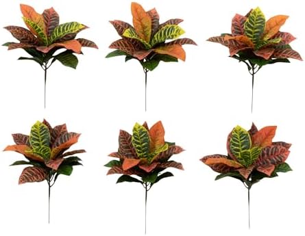 Nearly Natural 17 Garden Croton Artificial Plant Set of 6
