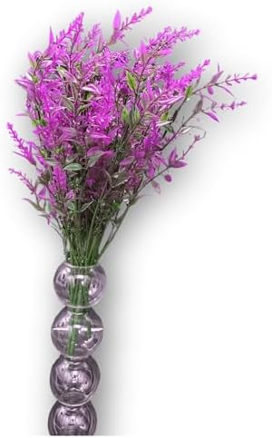 Red Artificial Lavender Flowers 8 Bundles UV Resistant Hanging Planter Fence Bouquet Filler