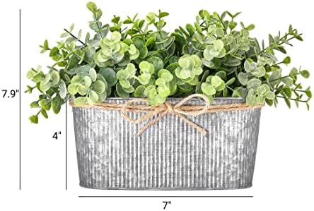 Dahey Artificial Eucalyptus Plants in Ceramic Vase Centerpiece Decor