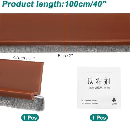 UXCELL Door Sweep 2 x 40 Draft Stopper for Doors