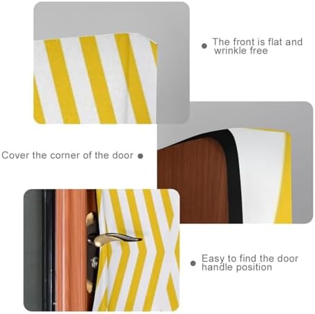 Susiyo Abstract Geometric Halloween Door Cover 32x79 in