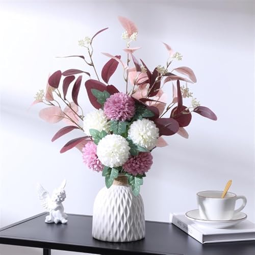 Artificial Flowers Silk White Bridal Wedding Anemone Bouquet Home Decor