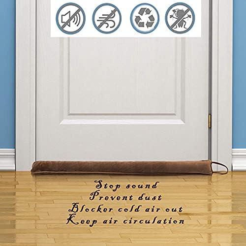 DreamQuil Under Door Snake Draft Stopper 36 Inch Brown