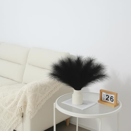 U-LIAN 36PCS Black Artificial Pampas Grass 17 Inch Decor