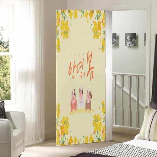 Susiyo Spring Yellow Halloween Door Cover