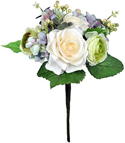 Vickerman 16 Inch White Hydrangea Bush Artificial