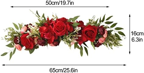 Pink Rose Wedding Arch Flowers with Greenery