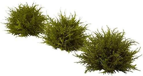 Nearly Natural 4949-S3 Cedar Balls Green Set of 3