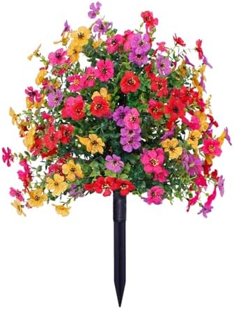 Artificial Violets with Ground Spikes 22 Inch 2pcs