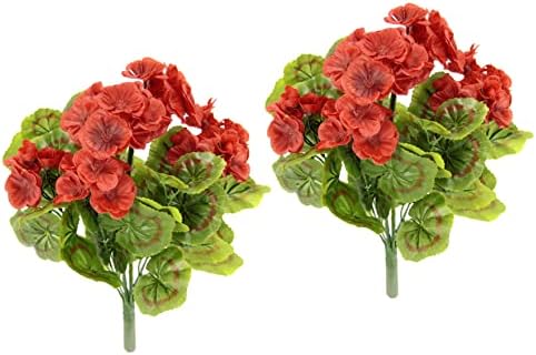 Artificial Geranium Bush for Balcony and Table Decor