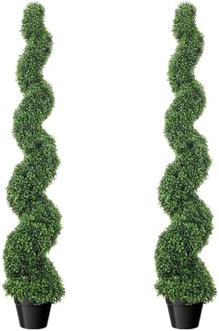 Artificial Boxwood Tree 59 Inch Outdoor Decor