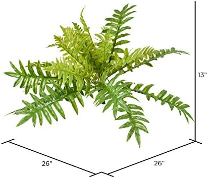 Vickerman Artificial Green Fern Bush 26 Inch