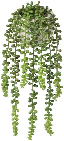 Hisow Artificial String of Pearls with Ceramic Pot