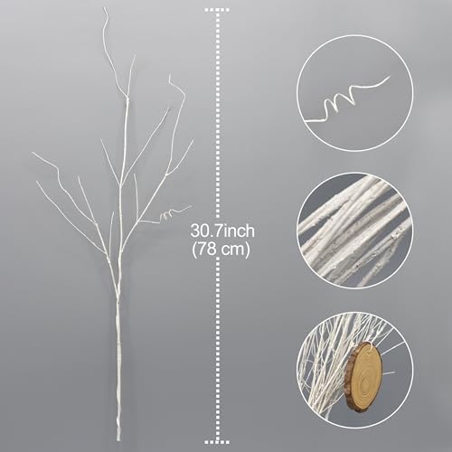 ChopiLine 10PCS Lifelike Curly Willow Branches for Vase Decor