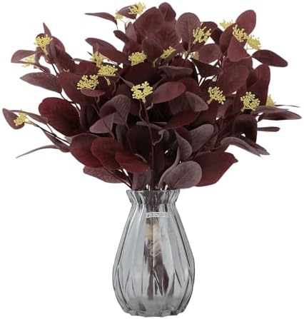 Rosscer 12Pcs Artificial Eucalyptus Stems with Berries