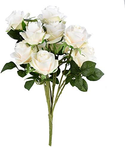 Vickerman Artificial White Rose Bush 175 Inch