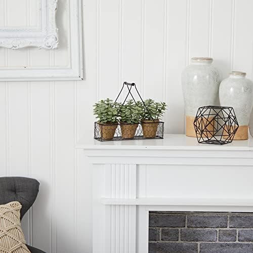Nearly Natural 7 Inch Mini Jade Artificial Plant Set