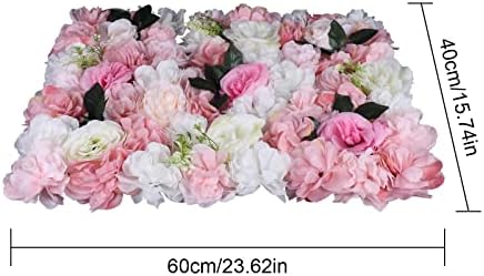 12Pcs Pink White Rose Wall Panel 3D Decor