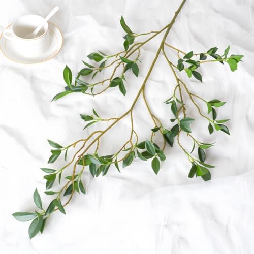 3PCS Artificial Ficus Plant Branches 433 Inch Vase Decor